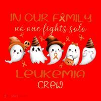Ghost Halloween Leukemia Cancer No One Fights Solo Leukemia Crew Santa Hat thumb 1