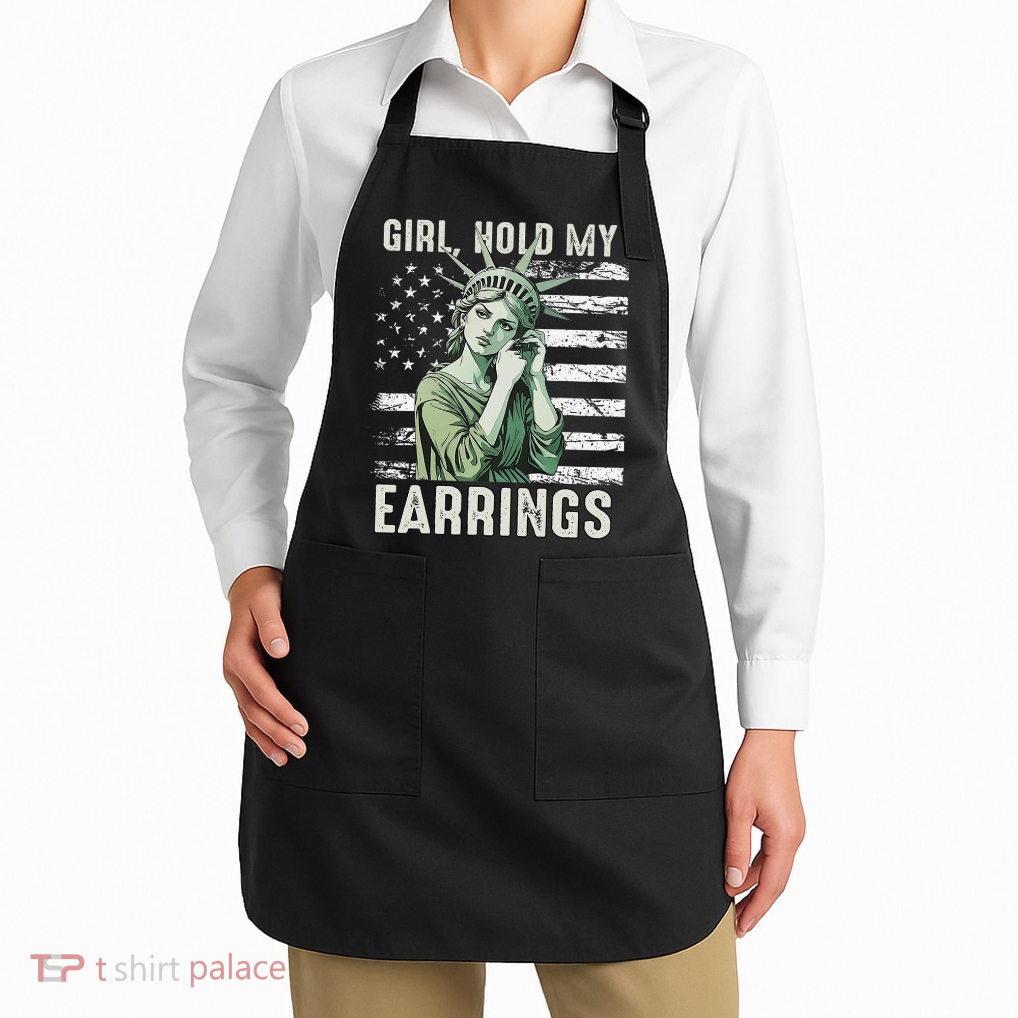 Girl Hold My Earrings Save Public Lands Political Activism Apron