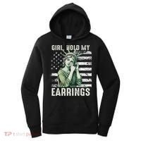 Girl Hold My Earrings Save Public Lands Political Activism Women's Hoodie thumb 0