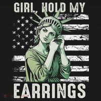 Girl Hold My Earrings Save Public Lands Political Activism Women's Hoodie thumb 2