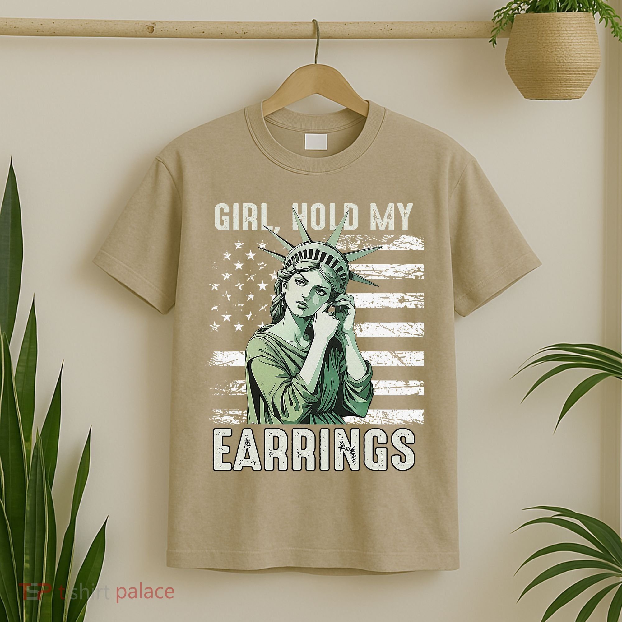 Girl Hold My Earrings Save Public Lands Political Activism T-Shirt