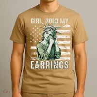 Girl Hold My Earrings Save Public Lands Political Activism T-Shirt thumb 3