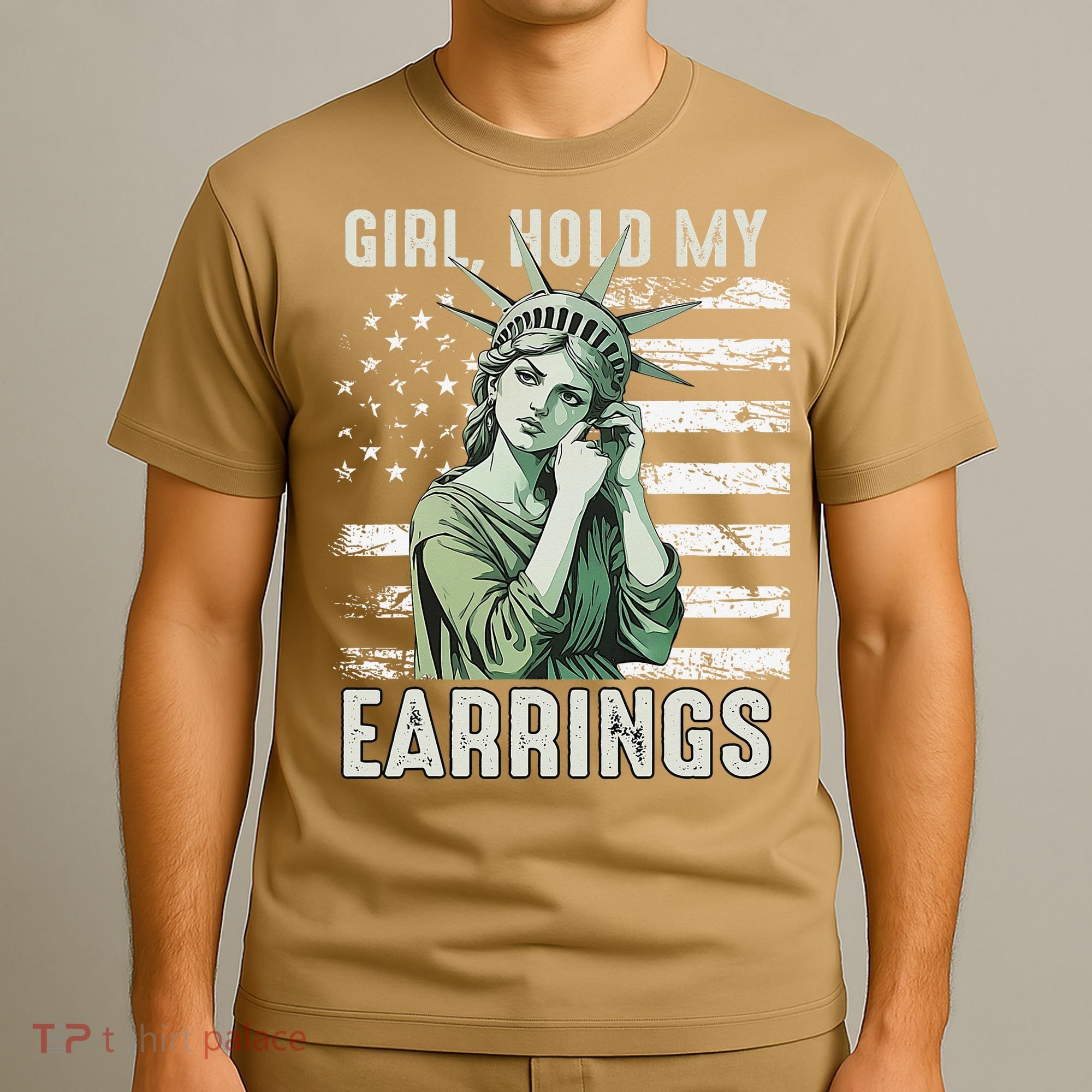 Girl Hold My Earrings Save Public Lands Political Activism T-Shirt