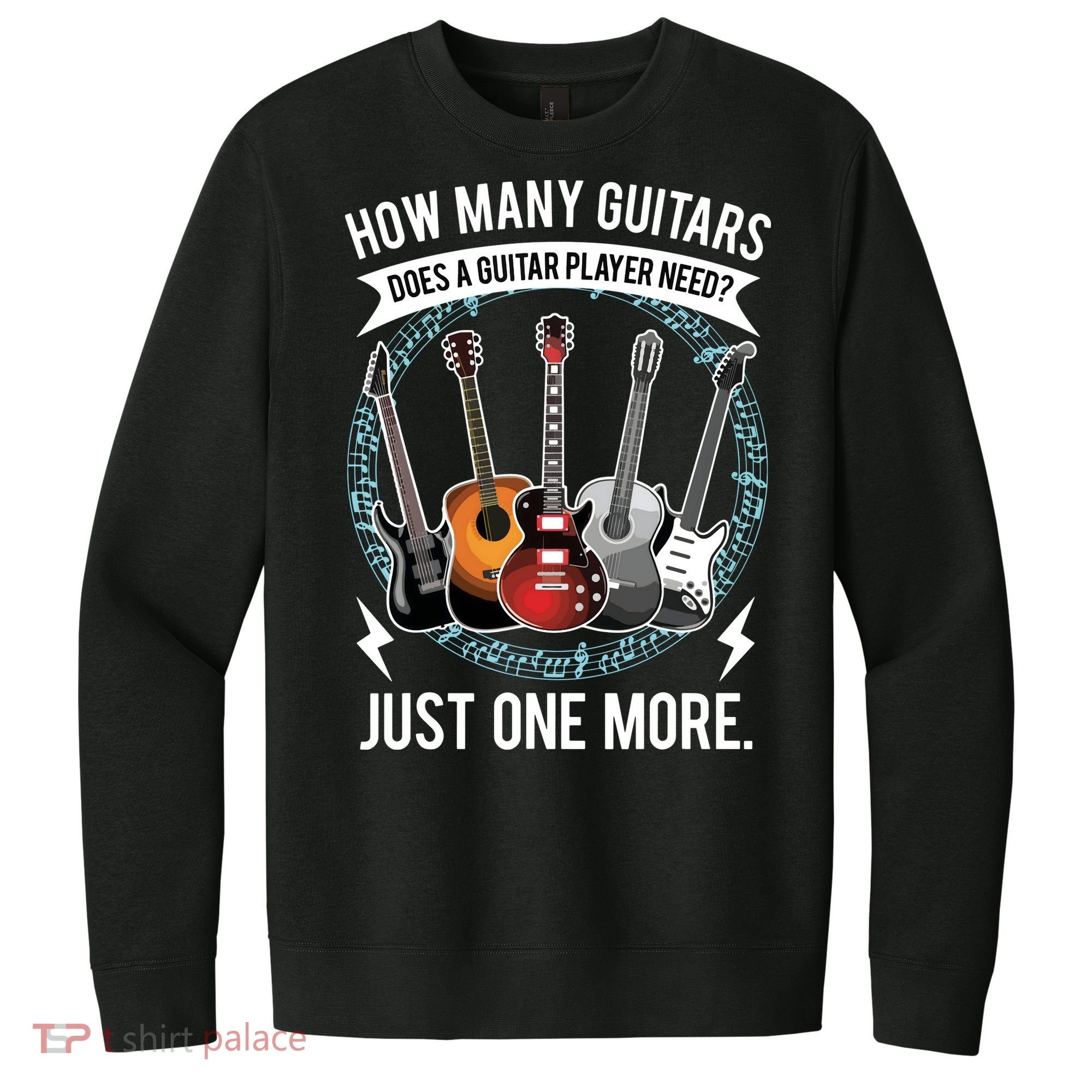 Guitar How Many Guitars Gift For Guitar Player V.I.T. Fleece Crew Sweatshirt