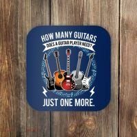 Guitar How Many Guitars Gift For Guitar Player Coaster thumb 0