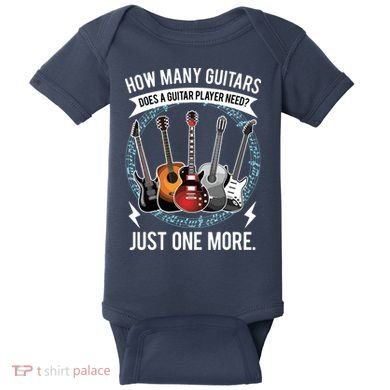 Guitar How Many Guitars Gift For Guitar Player Baby Bodysuit