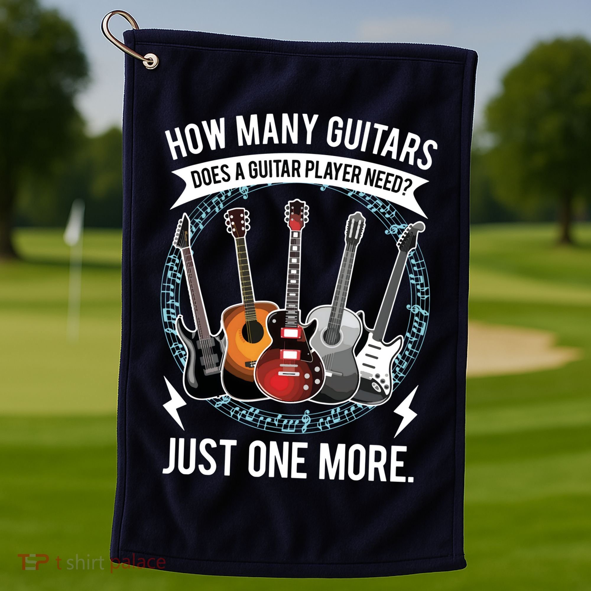 Guitar How Many Guitars Gift For Guitar Player Golf Towel
