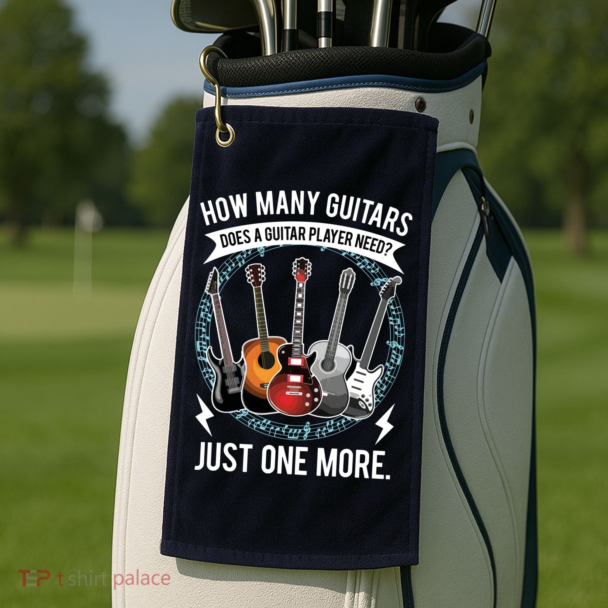 Guitar How Many Guitars Gift For Guitar Player Golf Towel