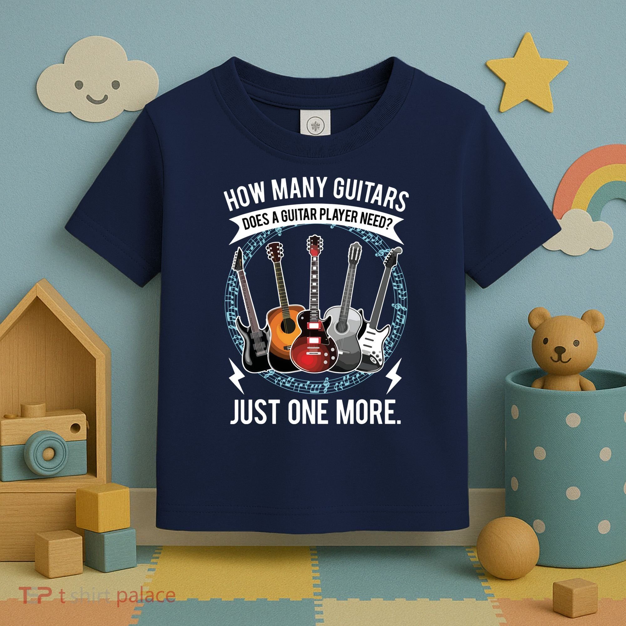Guitar How Many Guitars Gift For Guitar Player Toddler T-Shirt