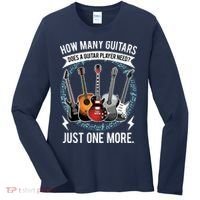 Guitar How Many Guitars Gift For Guitar Player Women's Long Sleeve Shirt thumb 0