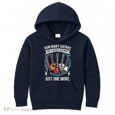 Guitar How Many Guitars Gift For Guitar Player Kids Hoodie