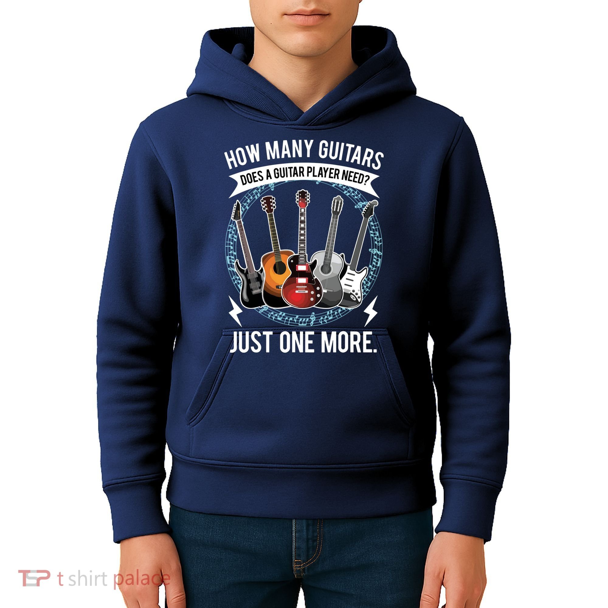 Guitar How Many Guitars Gift For Guitar Player Kids Hoodie
