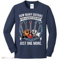 Guitar How Many Guitars Gift For Guitar Player Kids Long Sleeve Shirt thumb 0