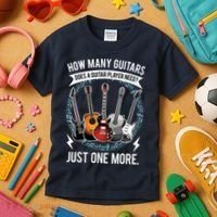 Guitar How Many Guitars Gift For Guitar Player Kids T-Shirt thumb 3