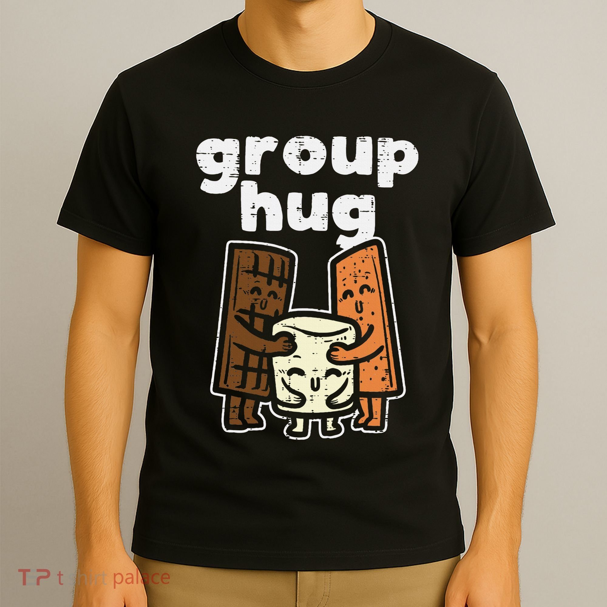 Group Hug Marshmallow Smore Funny Camping Pun Camper Family T-Shirt
