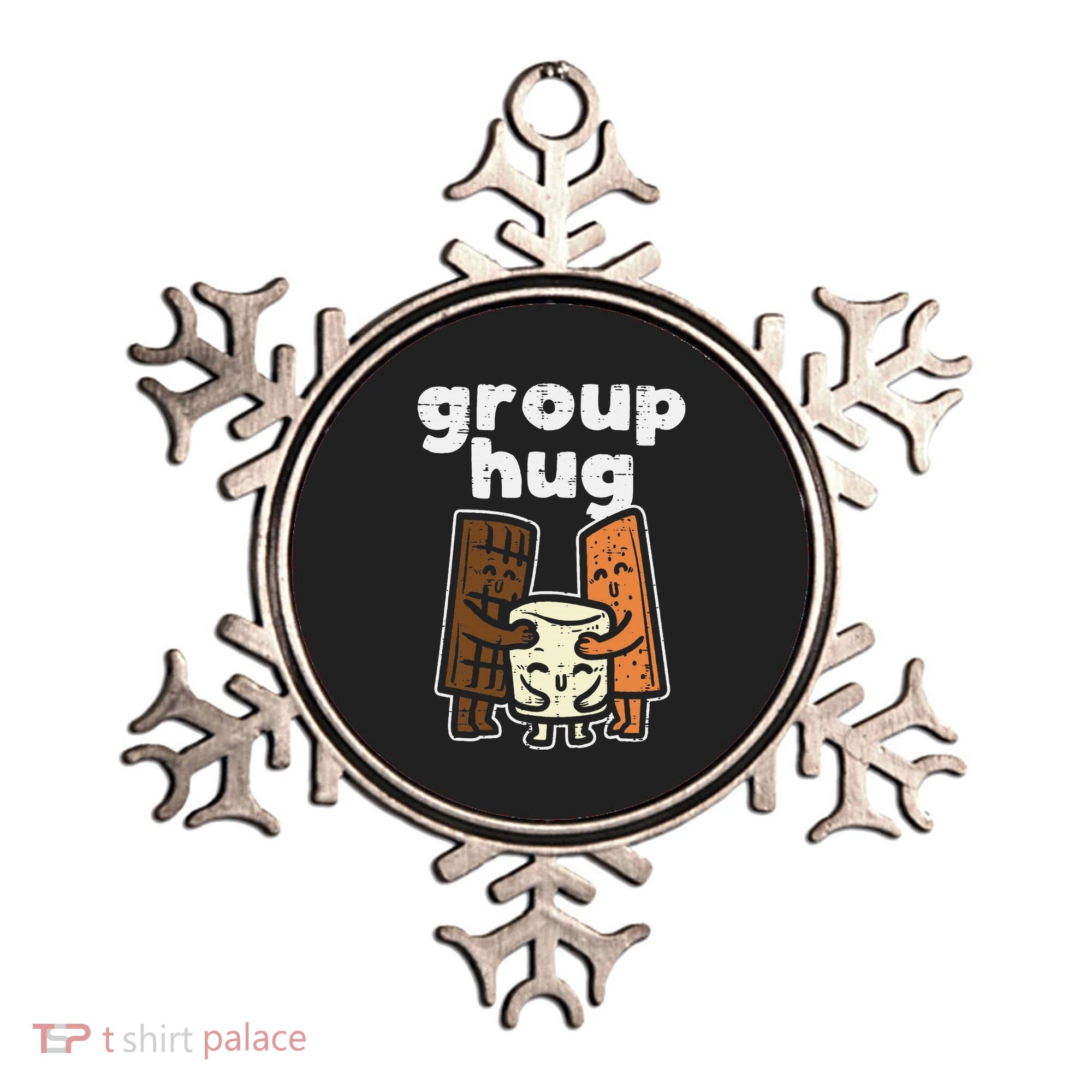 Group Hug Marshmallow Smore Funny Camping Pun Camper Family Ornament