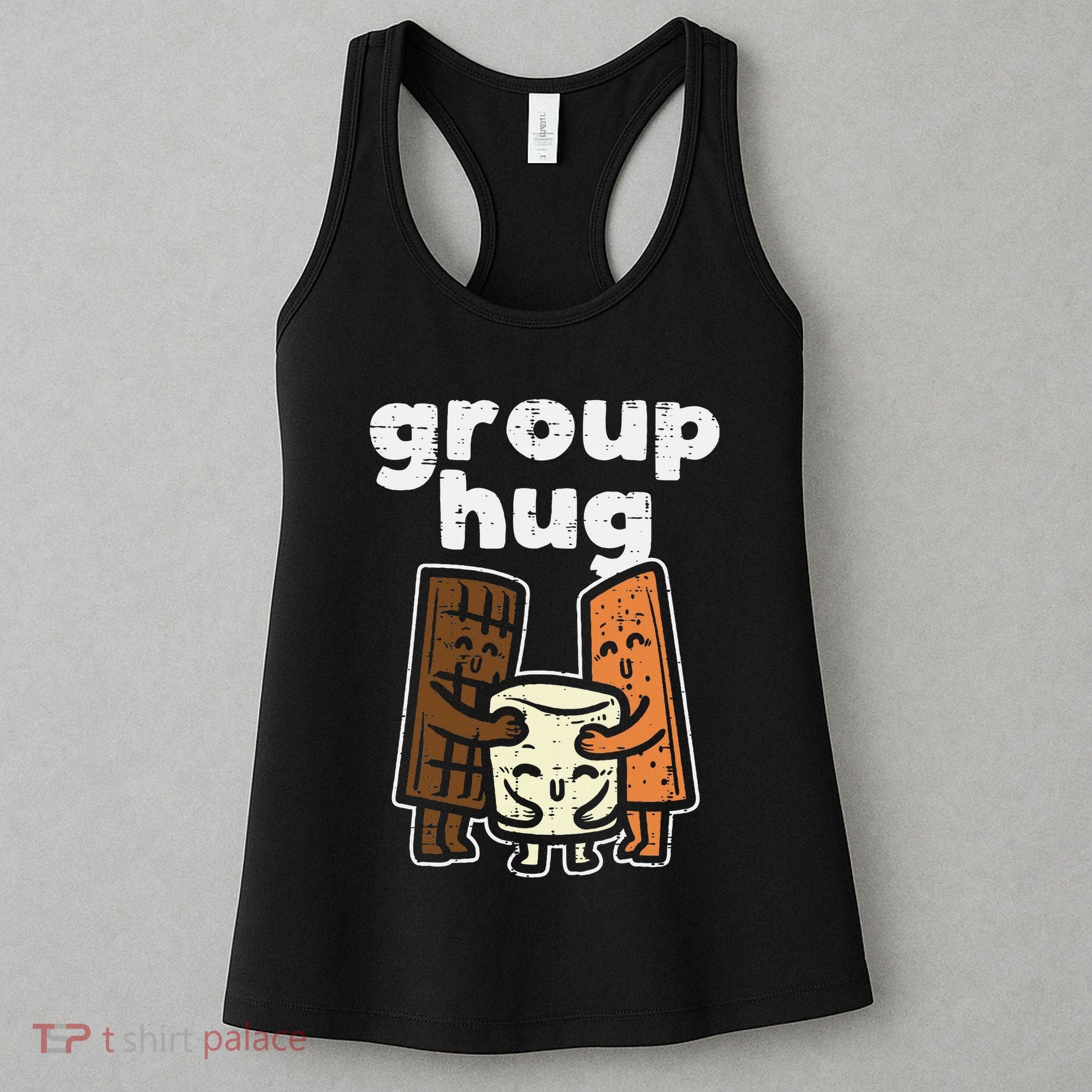 Group Hug Marshmallow Smore Funny Camping Pun Camper Family Women's Tank Top