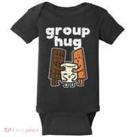 Group Hug Marshmallow Smore Funny Camping Pun Camper Family Baby Bodysuit thumb 0