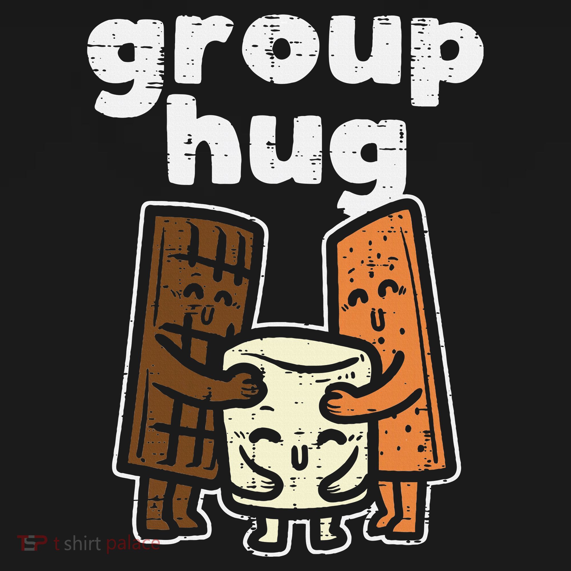 Group Hug Marshmallow Smore Funny Camping Pun Camper Family Baby Bodysuit