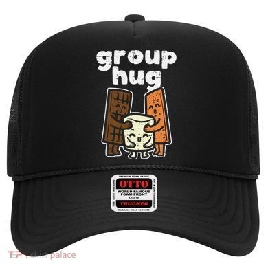 Group Hug Marshmallow Smore Funny Camping Pun Camper Family Hat