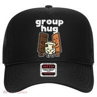 Group Hug Marshmallow Smore Funny Camping Pun Camper Family Hat thumb 0