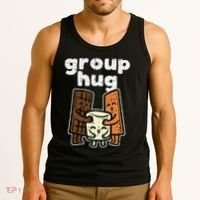 Group Hug Marshmallow Smore Funny Camping Pun Camper Family Tank Top thumb 3