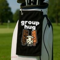 Group Hug Marshmallow Smore Funny Camping Pun Camper Family Golf Towel thumb 2