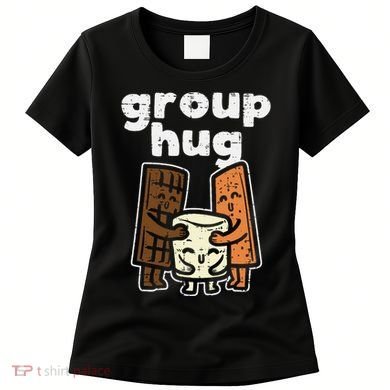 Group Hug Marshmallow Smore Funny Camping Pun Camper Family Women's T-Shirt