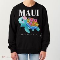Girl Hawaiian Maui Hawaii Turtle Hibiscus Women's Sweatshirt thumb 0