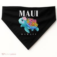 Girl Hawaiian Maui Hawaii Turtle Hibiscus USA-Made Doggie Bandana thumb 0