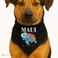 Girl Hawaiian Maui Hawaii Turtle Hibiscus USA-Made Doggie Bandana thumb 1