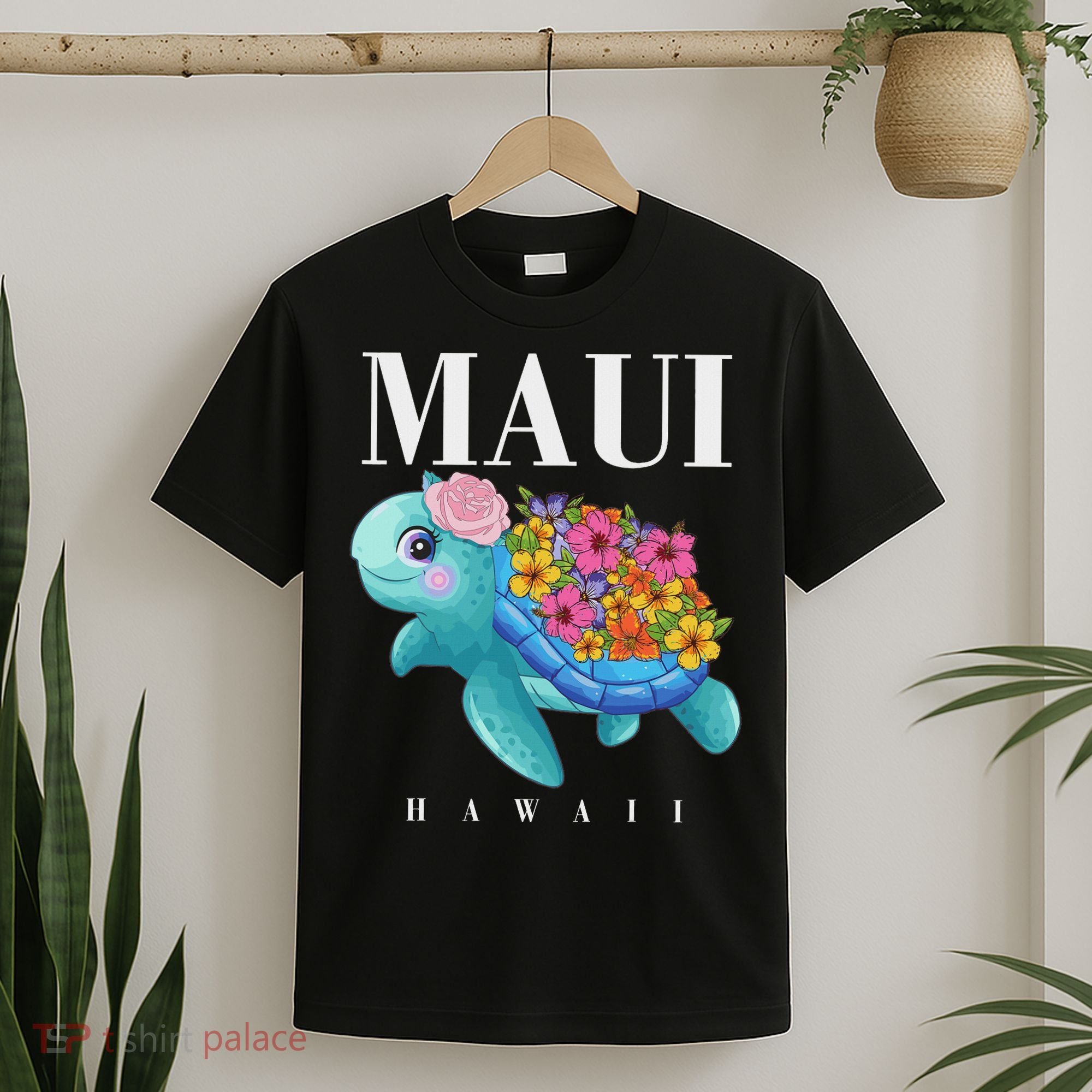 Girl Hawaiian Maui Hawaii Turtle Hibiscus T-Shirt