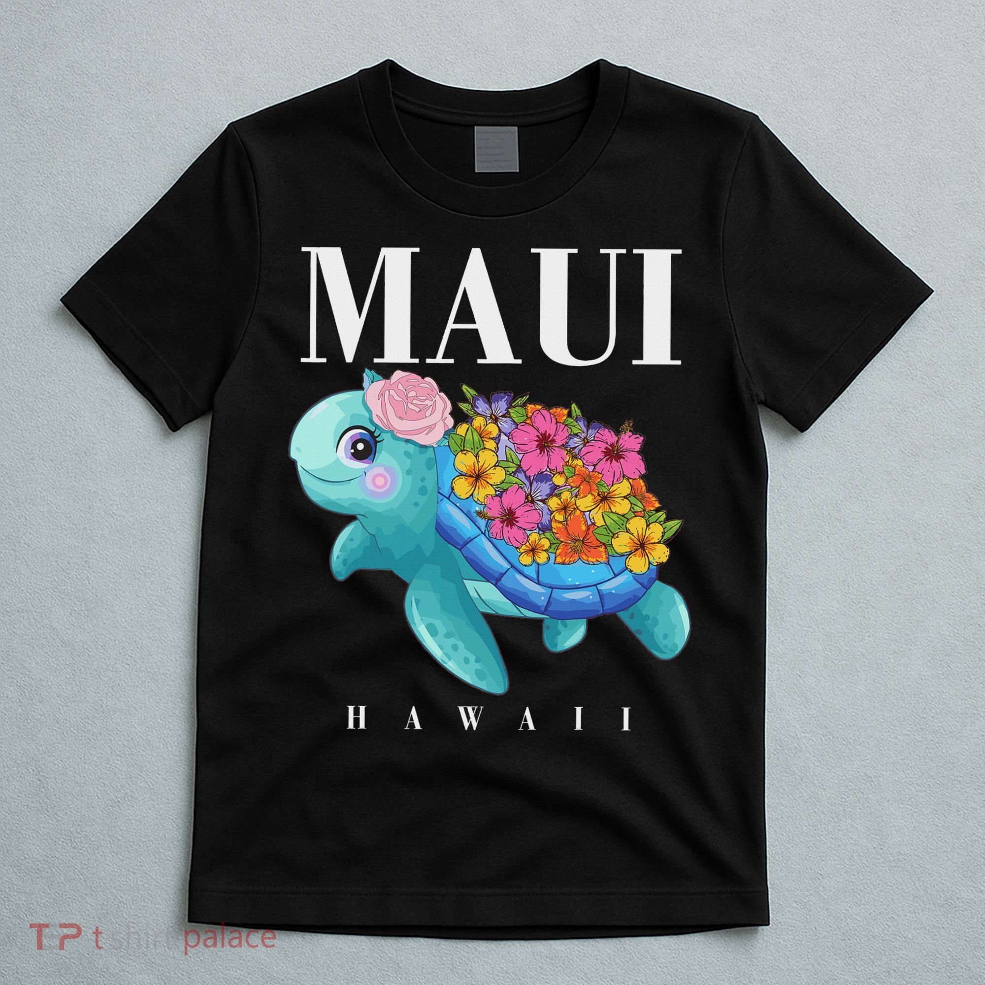Girl Hawaiian Maui Hawaii Turtle Hibiscus T-Shirt