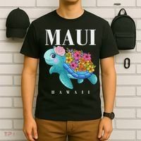 Girl Hawaiian Maui Hawaii Turtle Hibiscus T-Shirt thumb 6