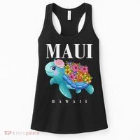 Girl Hawaiian Maui Hawaii Turtle Hibiscus Women's Tank Top thumb 0
