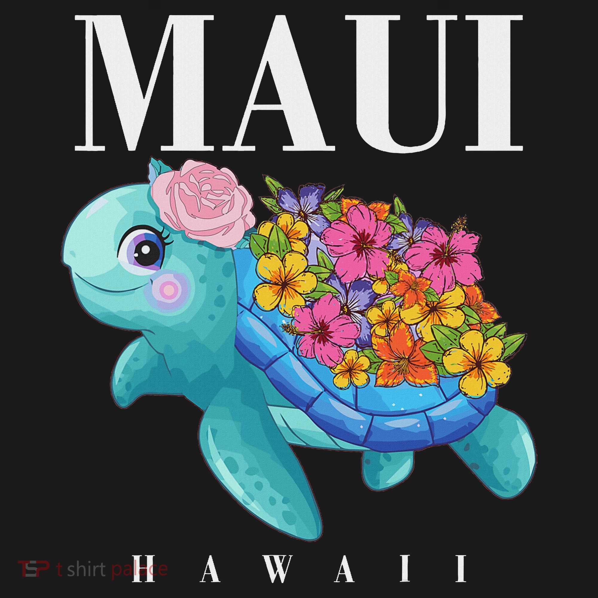 Girl Hawaiian Maui Hawaii Turtle Hibiscus Women's Tank Top