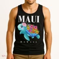 Girl Hawaiian Maui Hawaii Turtle Hibiscus Tank Top thumb 3