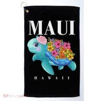 Girl Hawaiian Maui Hawaii Turtle Hibiscus Golf Towel thumb 0