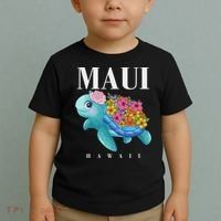 Girl Hawaiian Maui Hawaii Turtle Hibiscus Toddler T-Shirt thumb 2