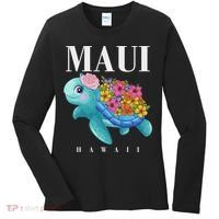 Girl Hawaiian Maui Hawaii Turtle Hibiscus Women's Long Sleeve Shirt thumb 0