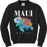 Girl Hawaiian Maui Hawaii Turtle Hibiscus Kids Sweatshirt thumb 0