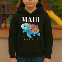 Girl Hawaiian Maui Hawaii Turtle Hibiscus Kids Hoodie thumb 3