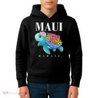 Girl Hawaiian Maui Hawaii Turtle Hibiscus Kids Hoodie thumb 4