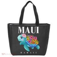 Girl Hawaiian Maui Hawaii Turtle Hibiscus Tote Bag thumb 0