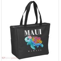 Girl Hawaiian Maui Hawaii Turtle Hibiscus Tote Bag thumb 2