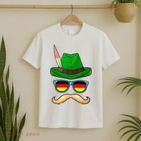 German Hat Mustache Costume Bavarian Oktoberfest Beer Octorber Festival T-Shirt thumb 2
