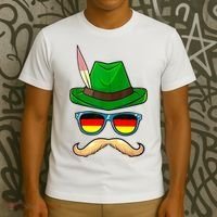 German Hat Mustache Costume Bavarian Oktoberfest Beer Octorber Festival T-Shirt thumb 3