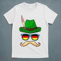German Hat Mustache Costume Bavarian Oktoberfest Beer Octorber Festival T-Shirt thumb 5