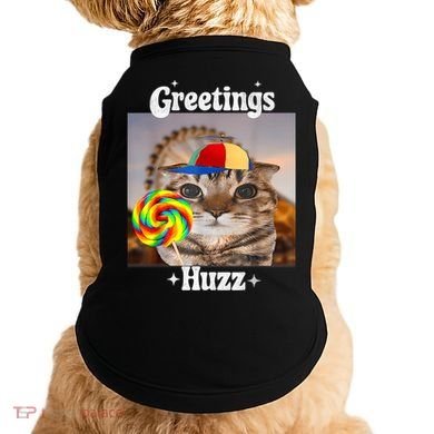 Greetings Huzz Meme Funny Cat Lollipop Doggie Tank