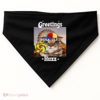 Greetings Huzz Meme Funny Cat Lollipop USA-Made Doggie Bandana thumb 0